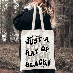 Gothic "Just A Little Ray of Pitch Black" Tote Bag